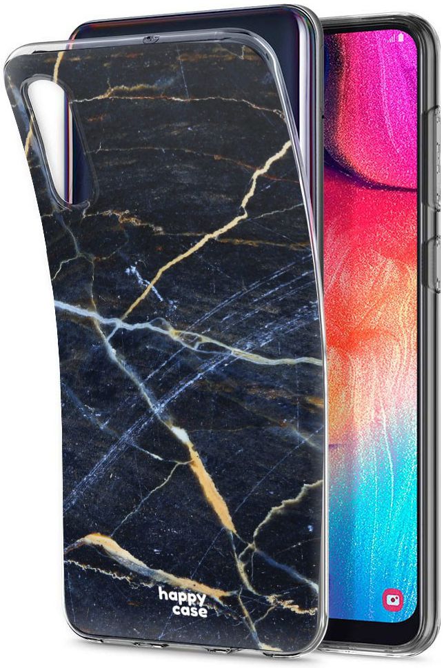 HappyCase Samsung Galaxy A50 Hoesje Flexibel TPU Donker Marmer Print afbeelding 5