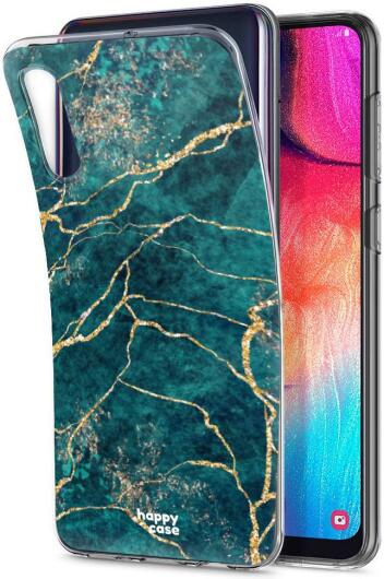 HappyCase Samsung Galaxy A50 Hoesje Flexibel TPU Aqua Marmer Print afbeelding 5