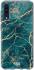 HappyCase Samsung Galaxy A50 Hoesje Flexibel TPU Aqua Marmer Print afbeelding 1