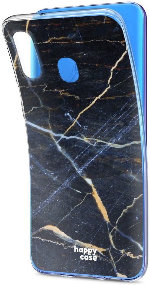 HappyCase Samsung Galaxy A40 Flexibel TPU Hoesje Donker Marmer Print afbeelding 6