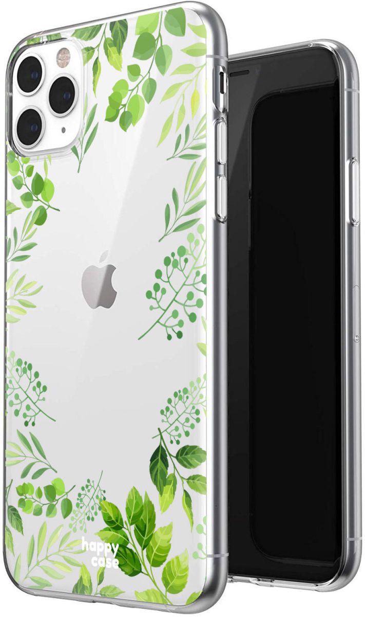 HappyCase iPhone 11 Pro Max Hoesje Flexibel TPU Leaves Print afbeelding 2