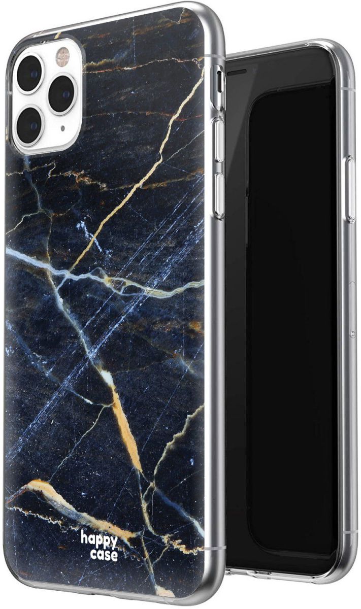 HappyCase iPhone 11 Pro Max Hoesje Flexibel TPU Donker Marmer Print afbeelding 2