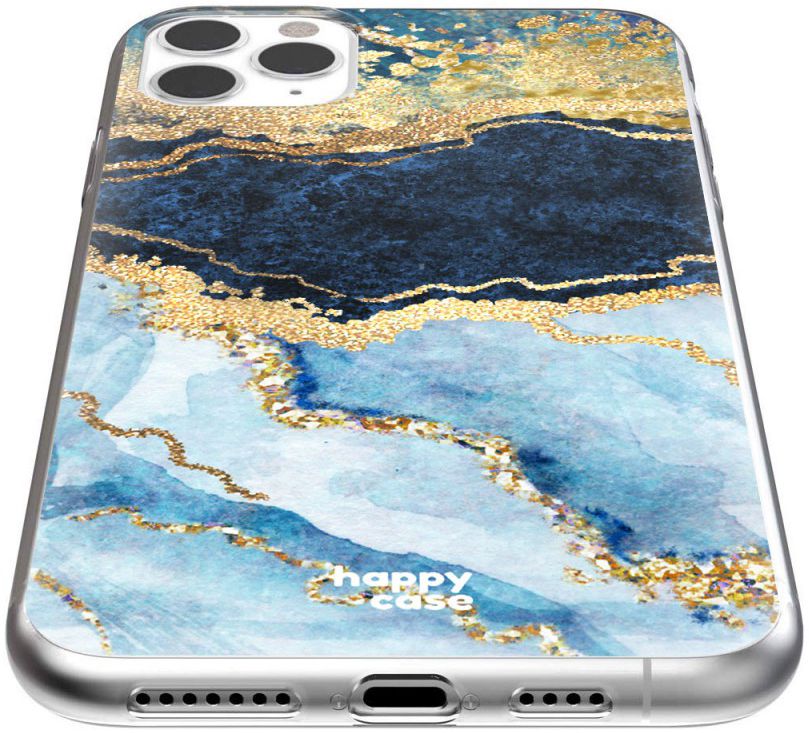 HappyCase iPhone 11 Pro Max Hoesje Flexibel TPU Blauw Marmer Print afbeelding 7