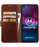 Rosso Element Motorola One Action Hoesje Book Cover Bruin