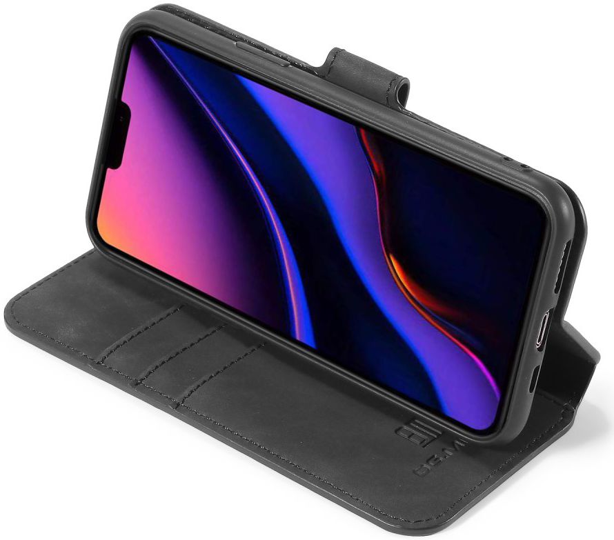 DG Ming Retro Portemonnee Apple iPhone 11 Pro Max Hoesje Zwart afbeelding 2