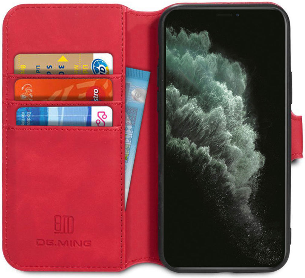 DG Ming Retro Portemonnee Apple iPhone 11 Pro Hoesje Rood afbeelding 1