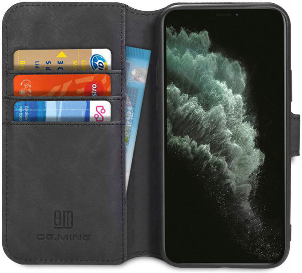 DG Ming Retro Portemonnee Apple iPhone 11 Pro Hoesje Zwart afbeelding 1