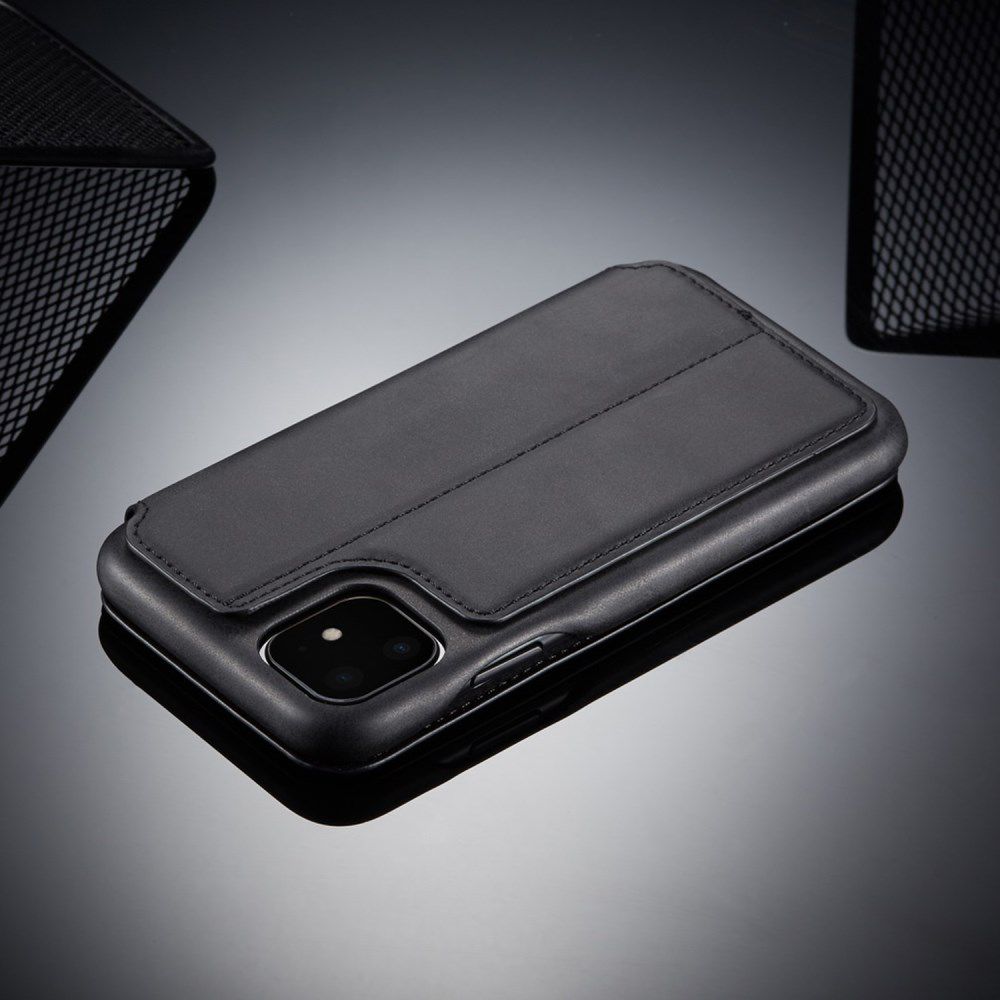 Apple iPhone 11 Retro Portemonnee Bookcase Hoesje Zwart afbeelding 11