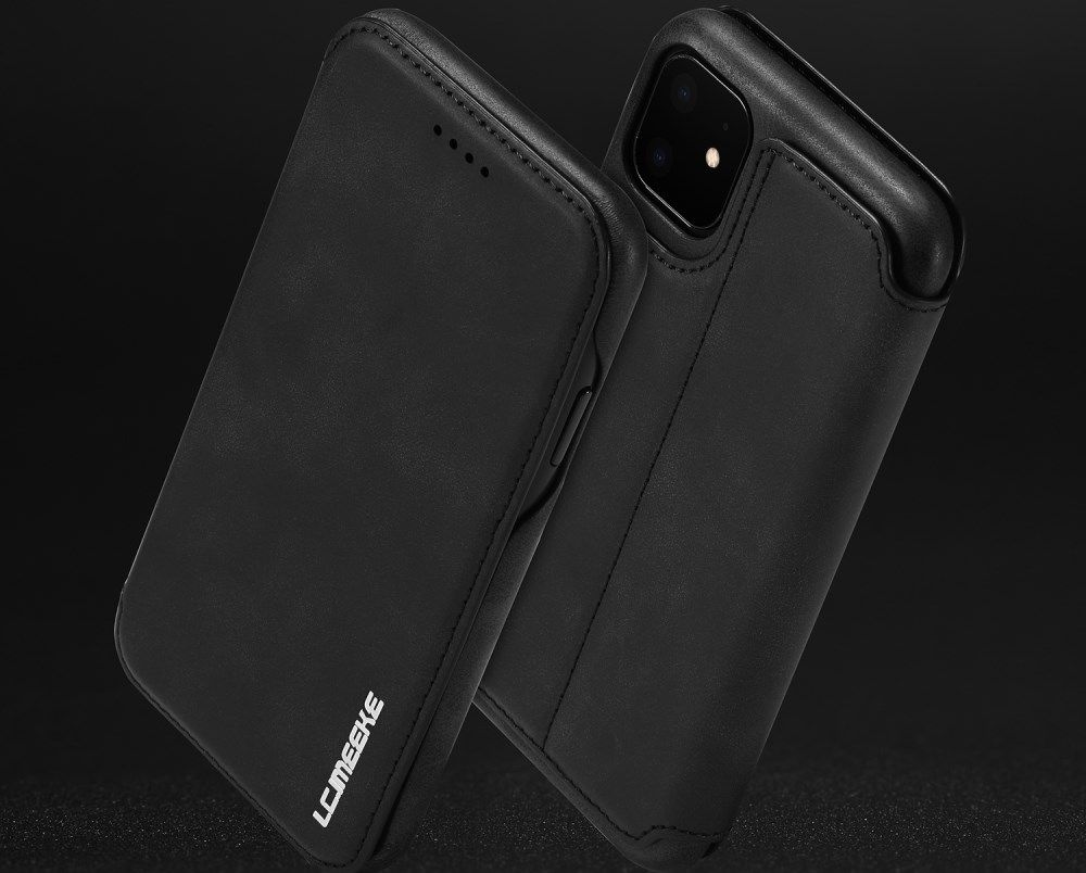 Apple iPhone 11 Retro Portemonnee Bookcase Hoesje Zwart afbeelding 14