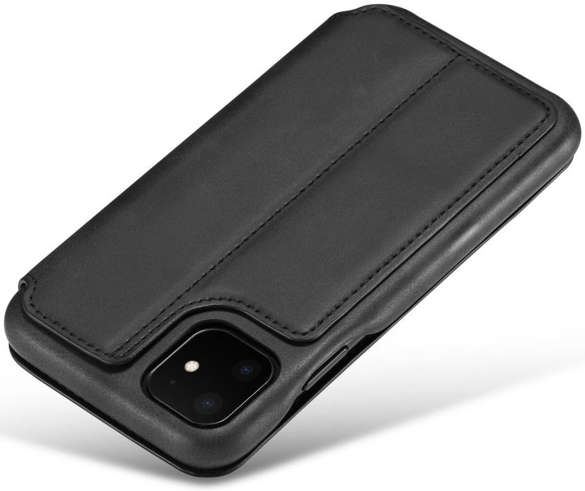 Apple iPhone 11 Retro Portemonnee Bookcase Hoesje Zwart afbeelding 7