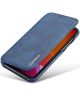 Apple iPhone 11 Retro Portemonnee Bookcase Hoesje Blauw