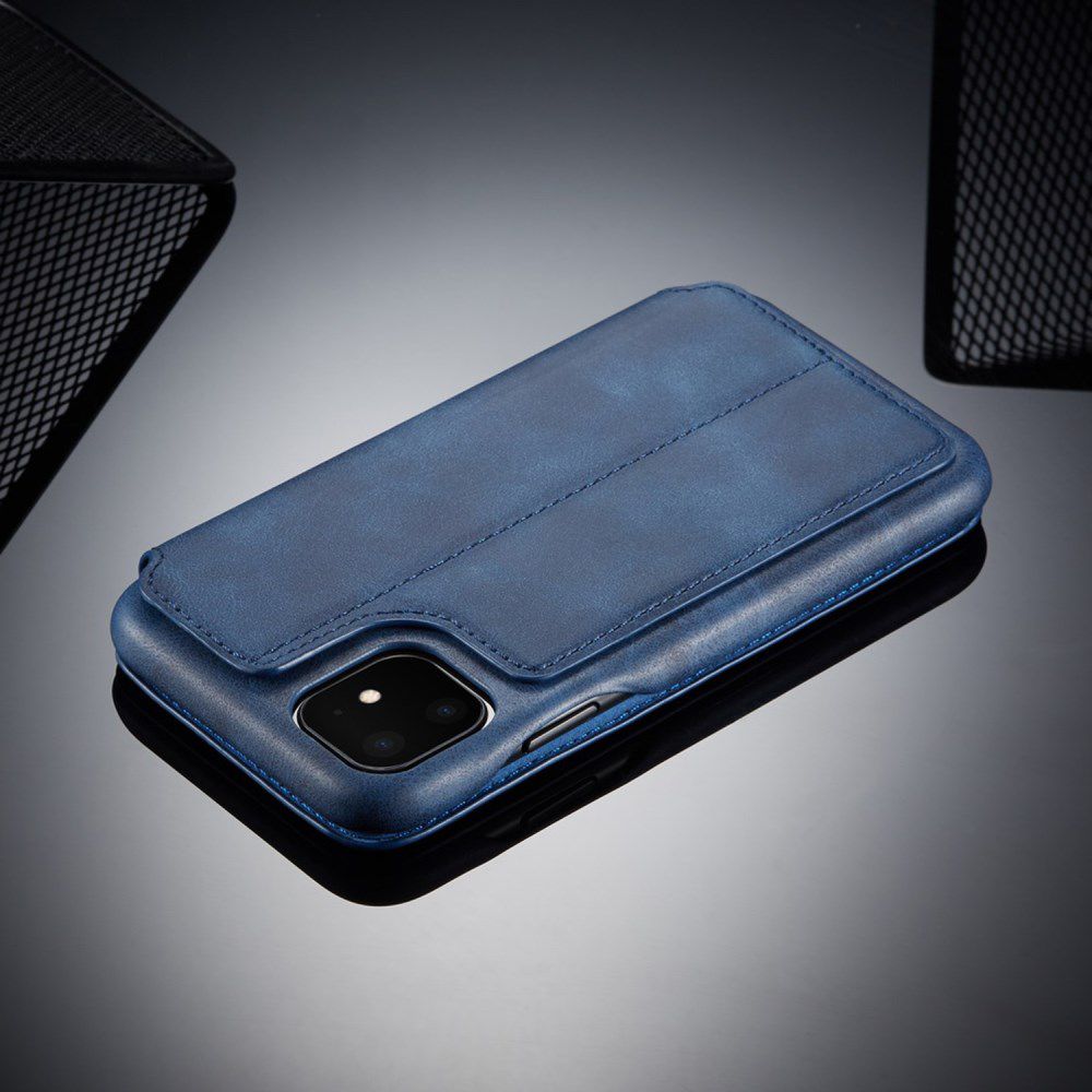 Apple iPhone 11 Retro Portemonnee Bookcase Hoesje Blauw afbeelding 11