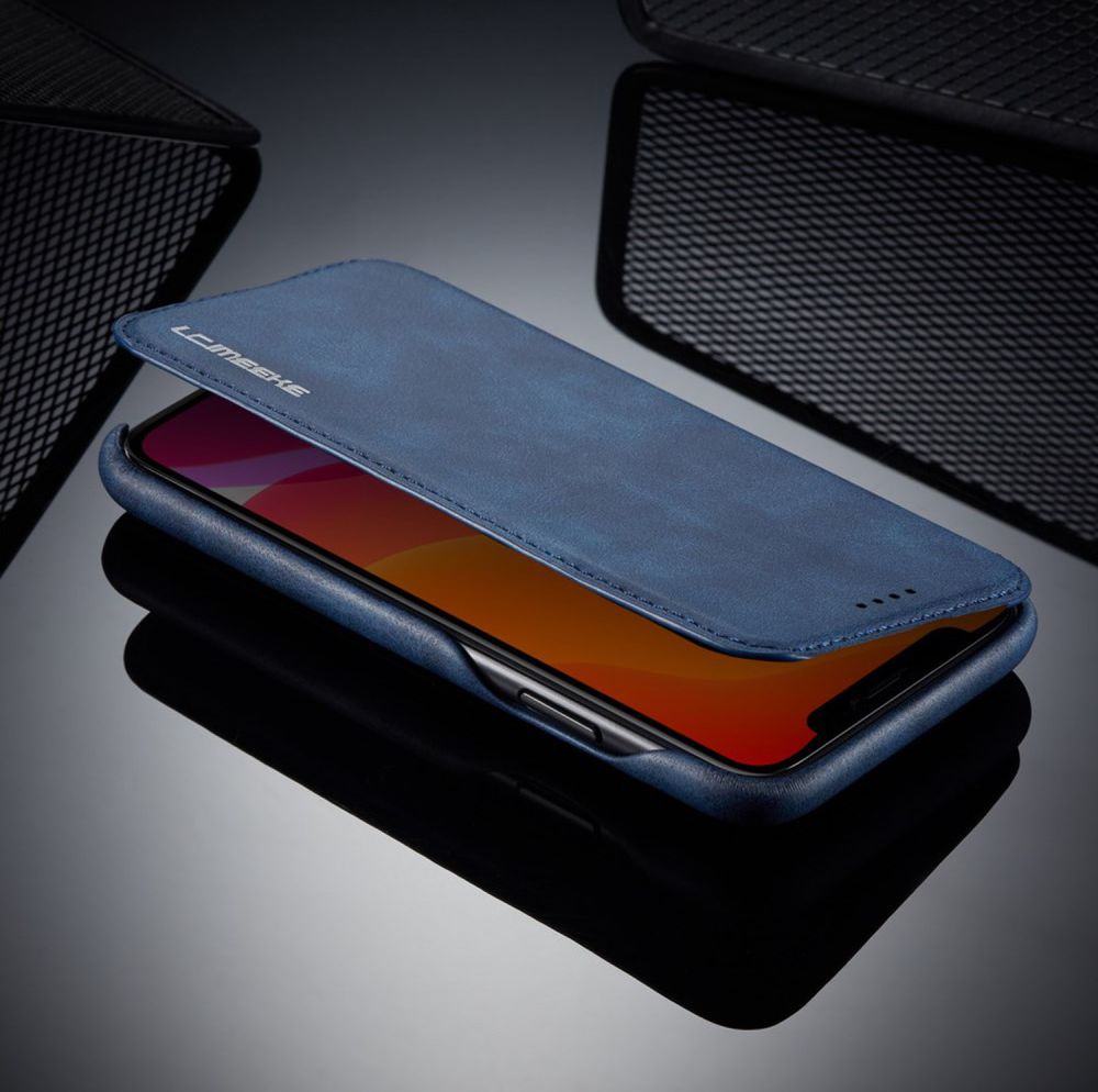 Apple iPhone 11 Retro Portemonnee Bookcase Hoesje Blauw afbeelding 12