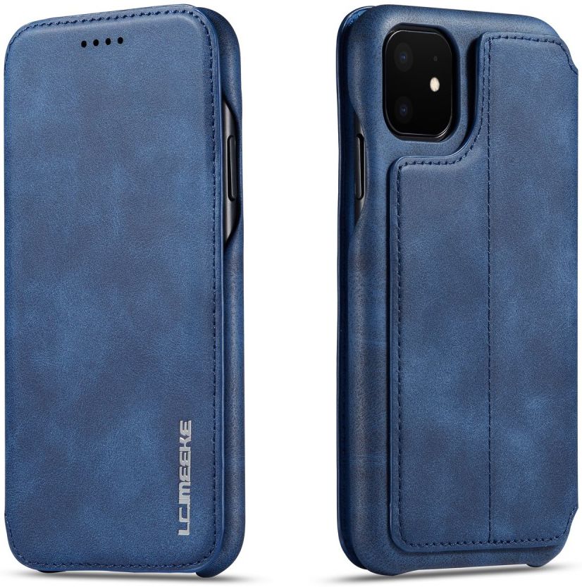 Apple iPhone 11 Retro Portemonnee Bookcase Hoesje Blauw afbeelding 8