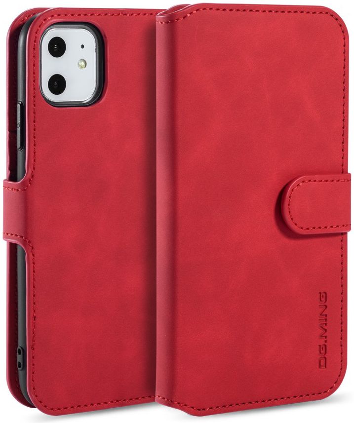 DG Ming Retro Portemonnee Apple iPhone 11 Hoesje Rood afbeelding 3