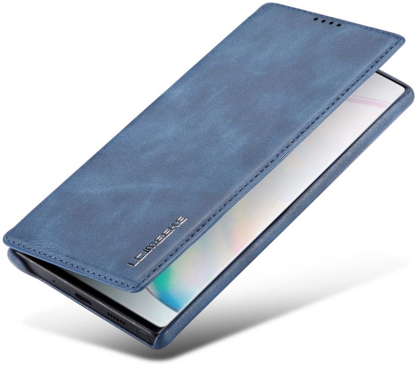 Samsung Galaxy Note 10 Plus Retro Portemonnee Bookcase Hoesje Blauw afbeelding 1