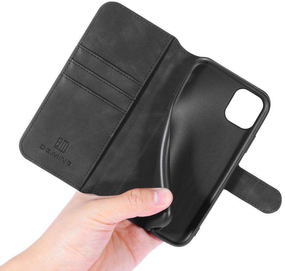 DG Ming Retro Portemonnee Apple iPhone 11 Hoesje Zwart afbeelding 4