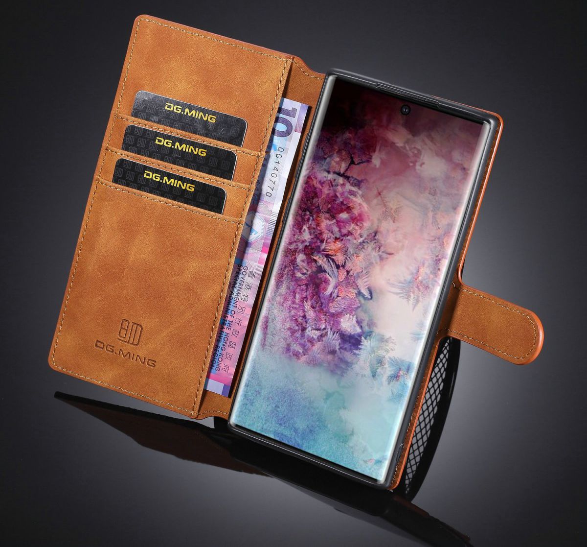 DG Ming Retro Portemonnee Samsung Galaxy Note 10 Plus Hoesje Bruin afbeelding 5