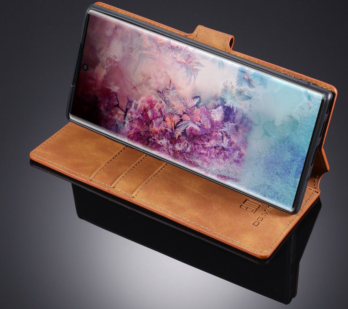 DG Ming Retro Portemonnee Samsung Galaxy Note 10 Plus Hoesje Bruin afbeelding 11