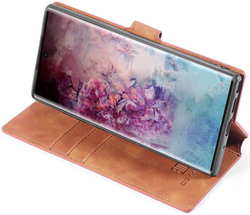 DG Ming Retro Portemonnee Samsung Galaxy Note 10 Plus Hoesje Bruin afbeelding 2