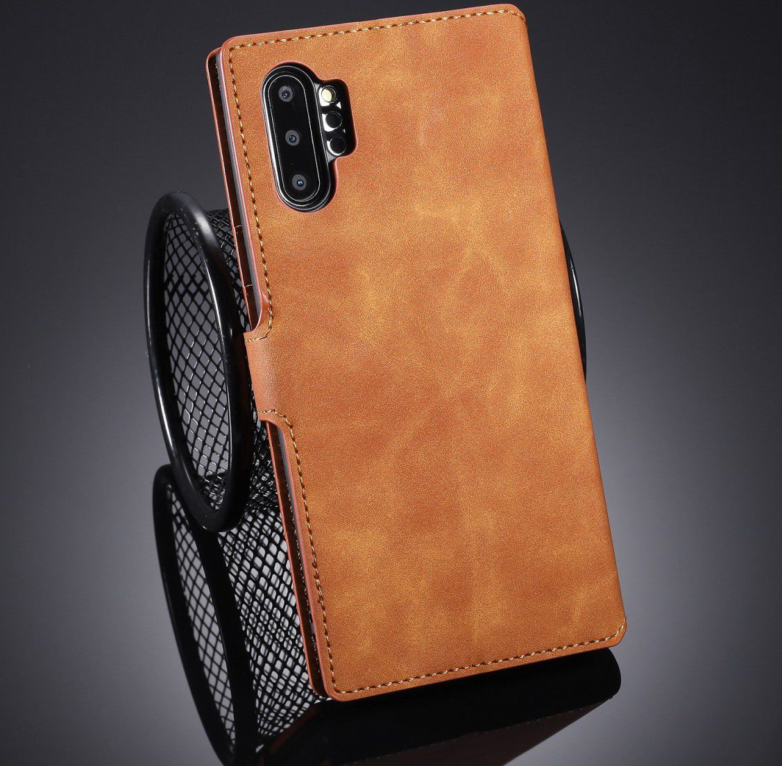 DG Ming Retro Portemonnee Samsung Galaxy Note 10 Plus Hoesje Bruin afbeelding 10
