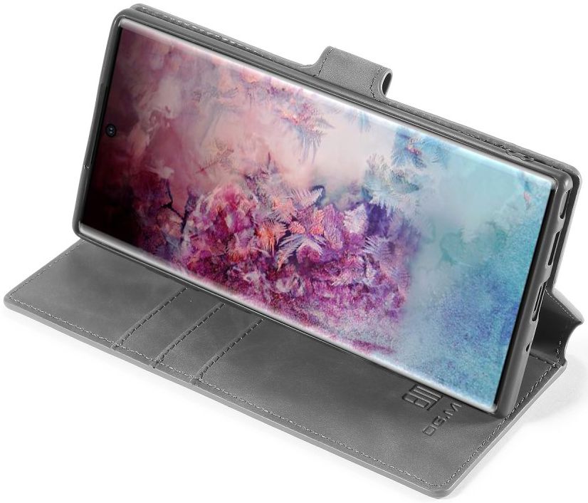 DG Ming Retro Portemonnee Samsung Galaxy Note 10 Plus Hoesje Grijs afbeelding 2
