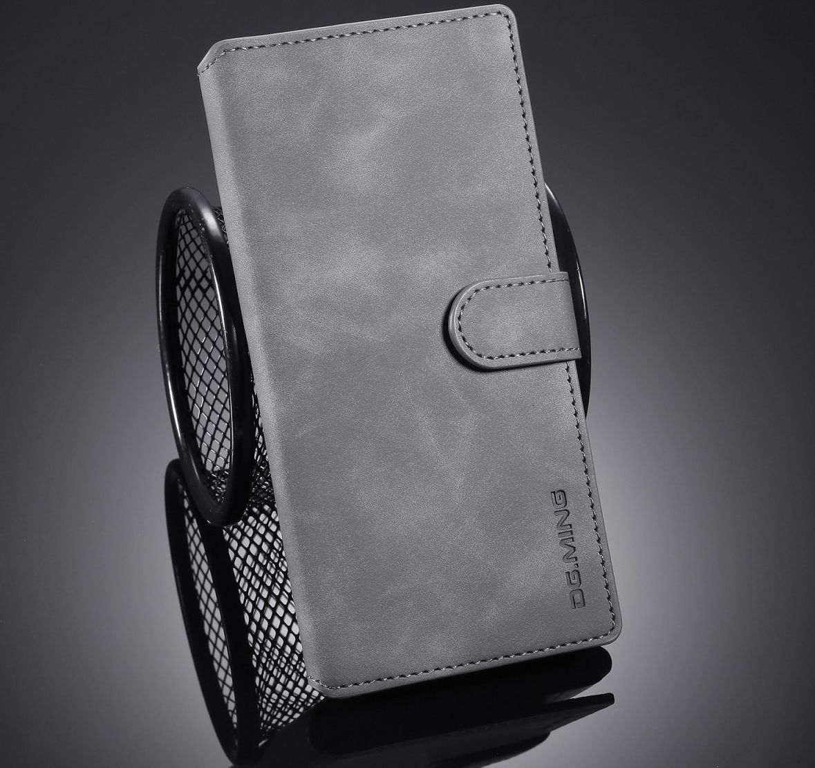 DG Ming Retro Portemonnee Samsung Galaxy Note 10 Plus Hoesje Grijs afbeelding 9