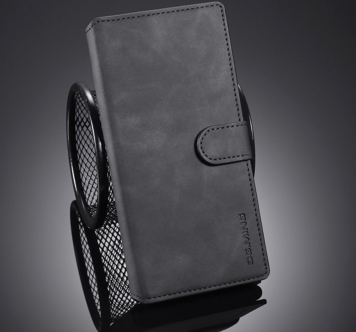 DG Ming Retro Portemonnee Samsung Galaxy Note 10 Plus Hoesje Zwart afbeelding 9