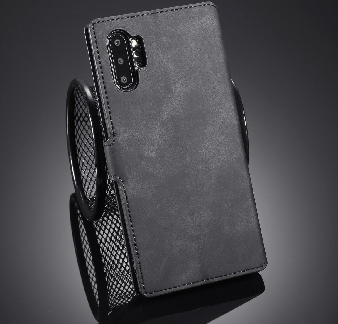 DG Ming Retro Portemonnee Samsung Galaxy Note 10 Plus Hoesje Zwart afbeelding 10