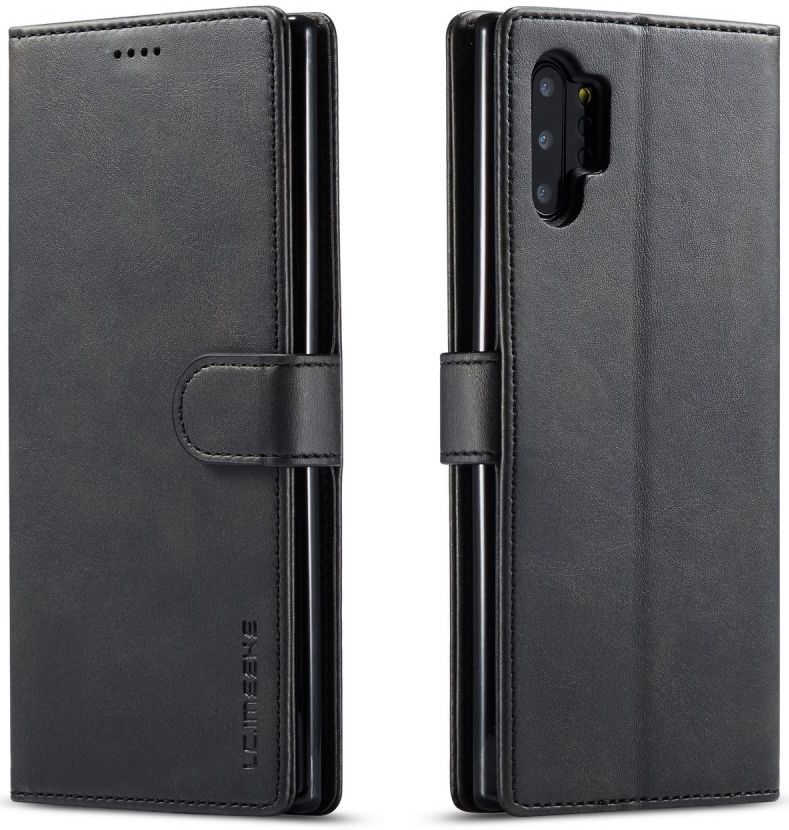 Samsung Galaxy Note 10 Plus Portemonnee Flip Bookcase Hoesje Zwart afbeelding 2