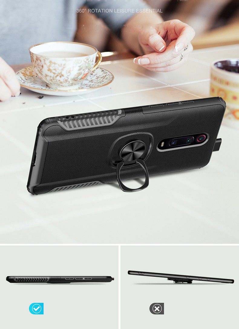 Xiaomi Mi 9T Hybride Hoesje met Kickstand Zwart afbeelding 11