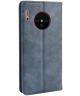 Huawei Mate 30 Pro Vintage Portemonnee Hoesje Blauw