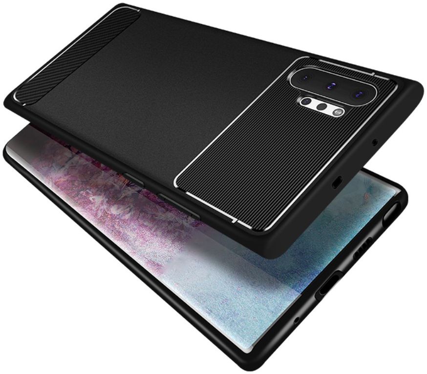 Samsung Galaxy Note 10 Plus Armour Series TPU Hoesje Zwart afbeelding 2