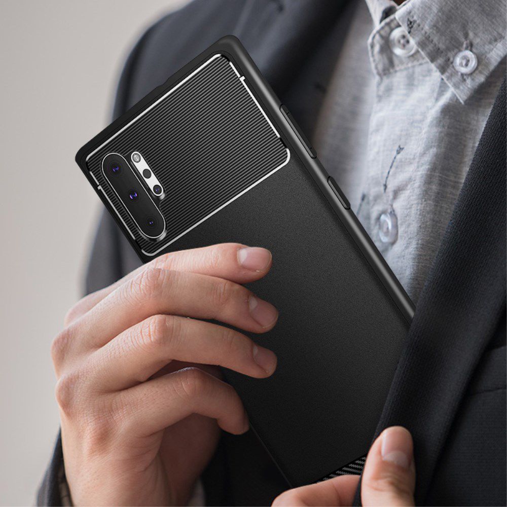 Samsung Galaxy Note 10 Plus Armour Series TPU Hoesje Zwart afbeelding 4