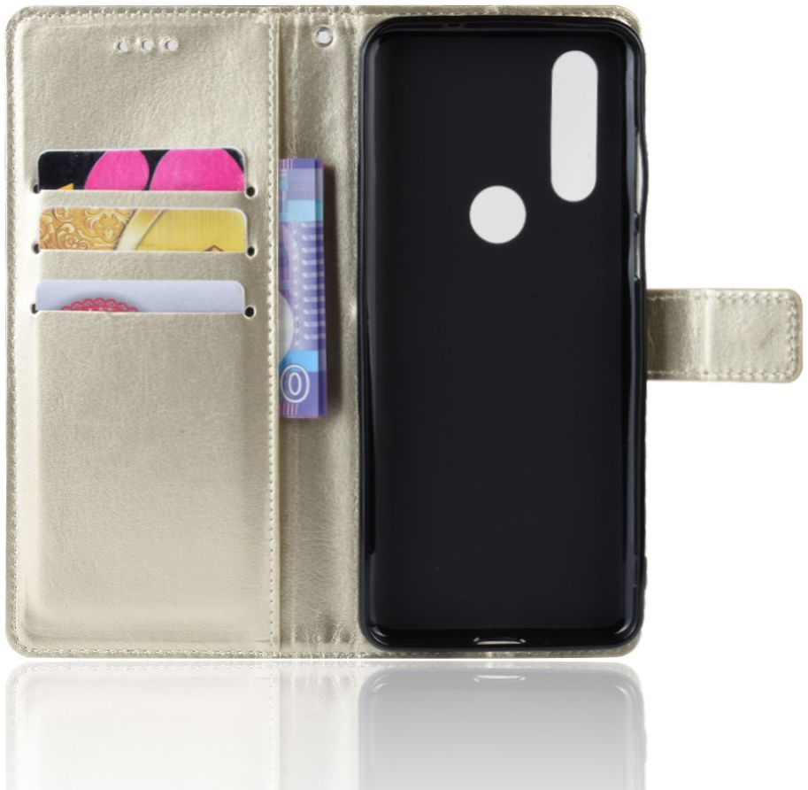 Motorola One Action Portemonnee Hoesje Goud afbeelding 3