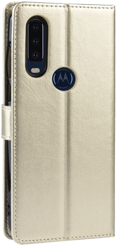 Motorola One Action Portemonnee Hoesje Goud afbeelding 5