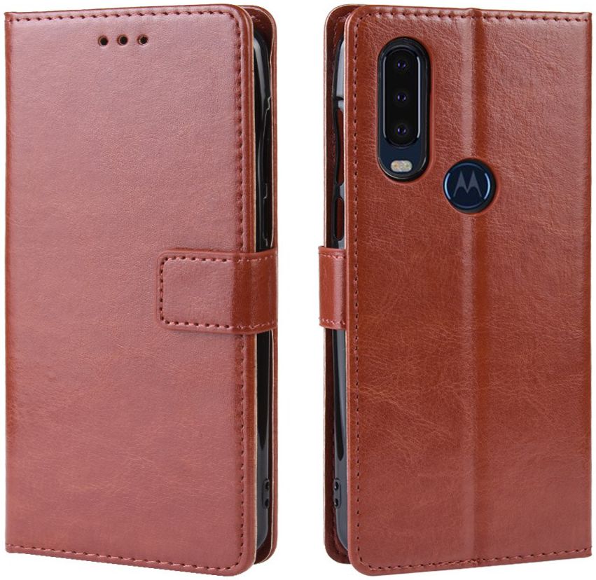 Motorola One Action Portemonnee Hoesje Bruin afbeelding 6