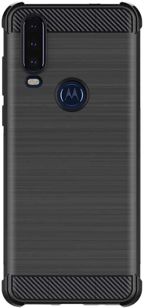 IMAK Vega Series Motorola One Action Hoesje Geborsteld TPU Zwart afbeelding 3