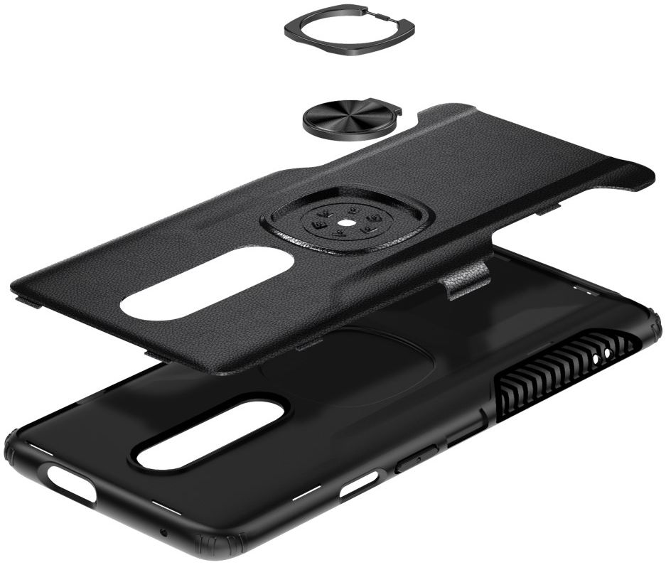 OnePlus 7 Pro Hybride Hoesje met Kickstand Zwart afbeelding 2