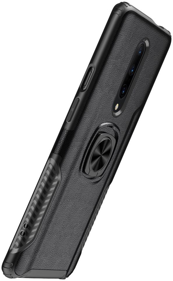 OnePlus 7 Pro Hybride Hoesje met Kickstand Zwart afbeelding 3