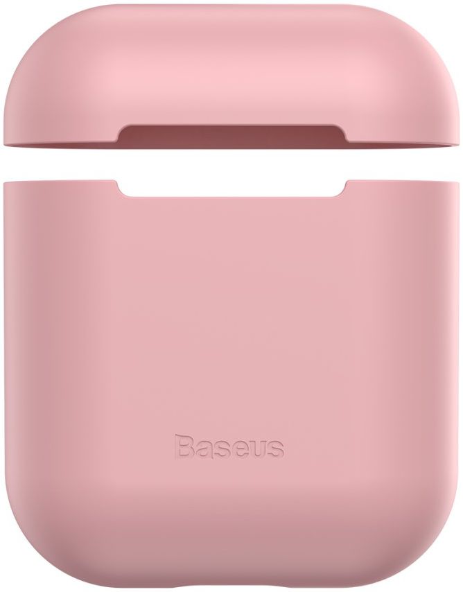Baseus Ultradun Siliconen Apple AirPods Hoesje Roze afbeelding 5