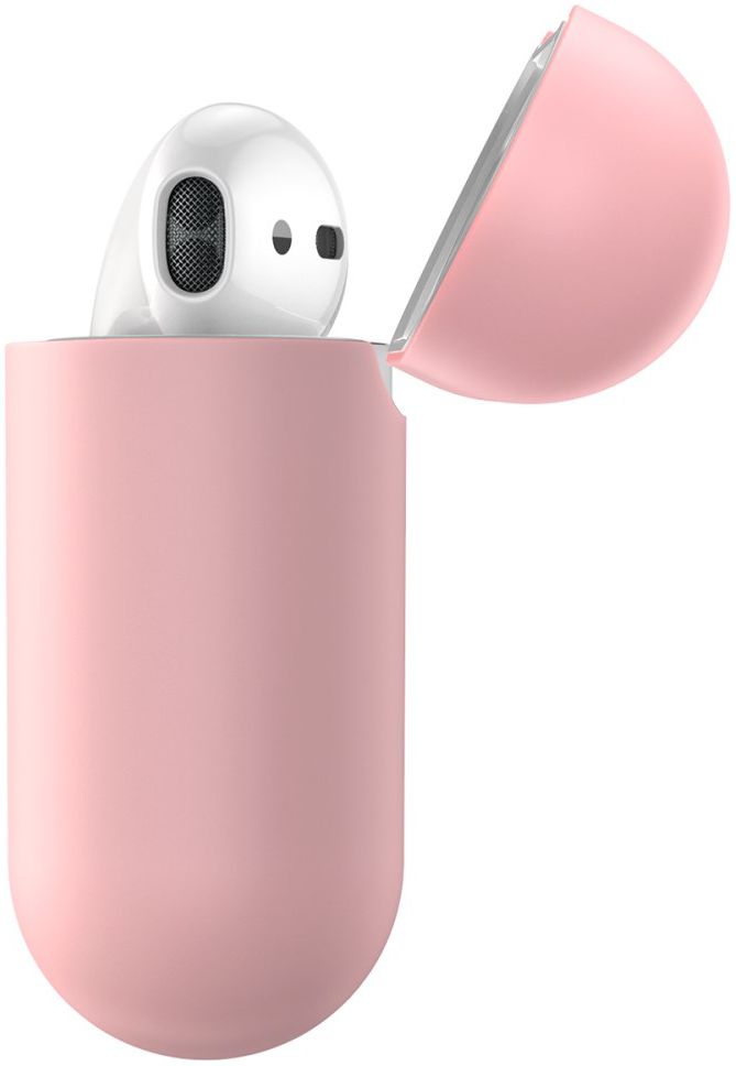Baseus Ultradun Siliconen Apple AirPods Hoesje Roze afbeelding 3