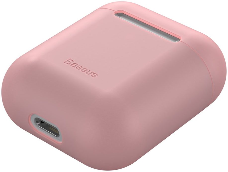 Baseus Ultradun Siliconen Apple AirPods Hoesje Roze afbeelding 4