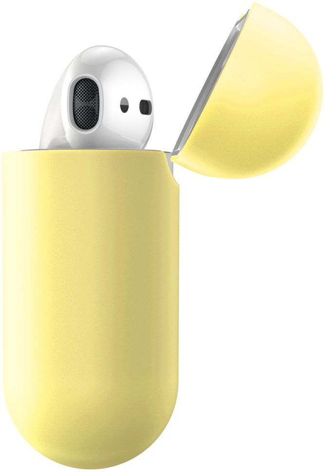 Baseus Ultradun Siliconen Apple AirPods Hoesje Geel afbeelding 3