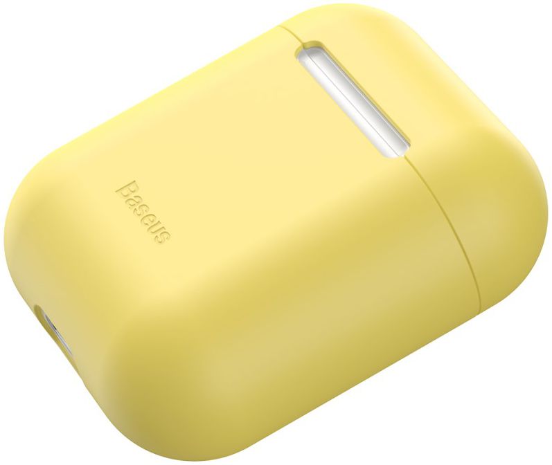 Baseus Ultradun Siliconen Apple AirPods Hoesje Geel afbeelding 4