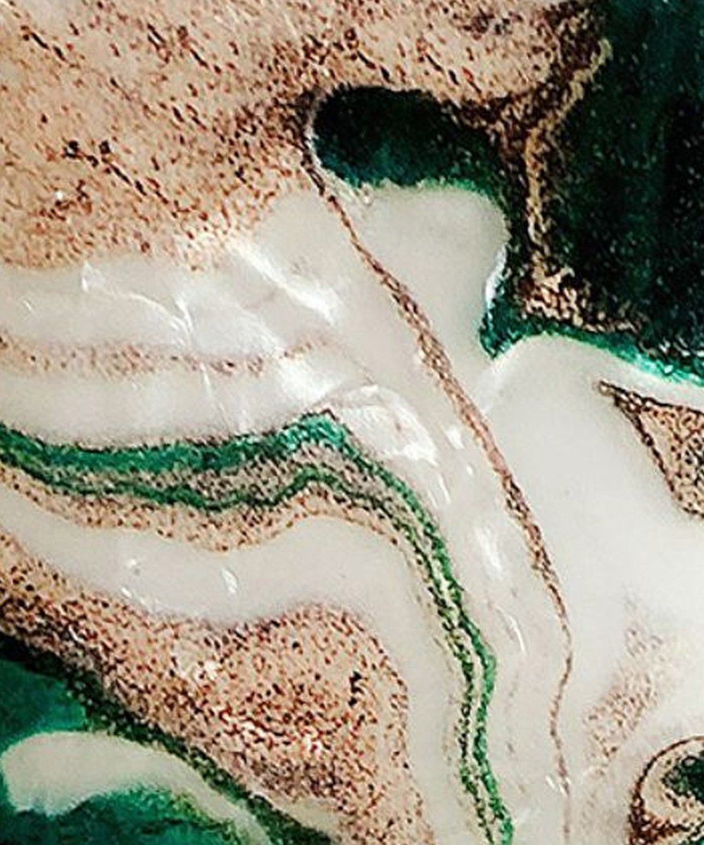 Apple AirPods Hard Plastic Hoesje met Marmer Print Groen / Bruin afbeelding 2