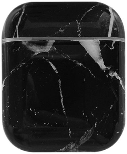 Apple AirPods Hard Plastic Hoesje met Marmer Print Zwart / Wit afbeelding 1