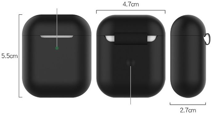 Apple AirPods Flexibel Zacht Siliconen Hoesje Rood afbeelding 2