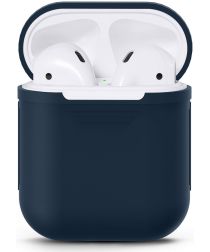 Apple AirPods Stevig Siliconen Hoesje Donker Blauw