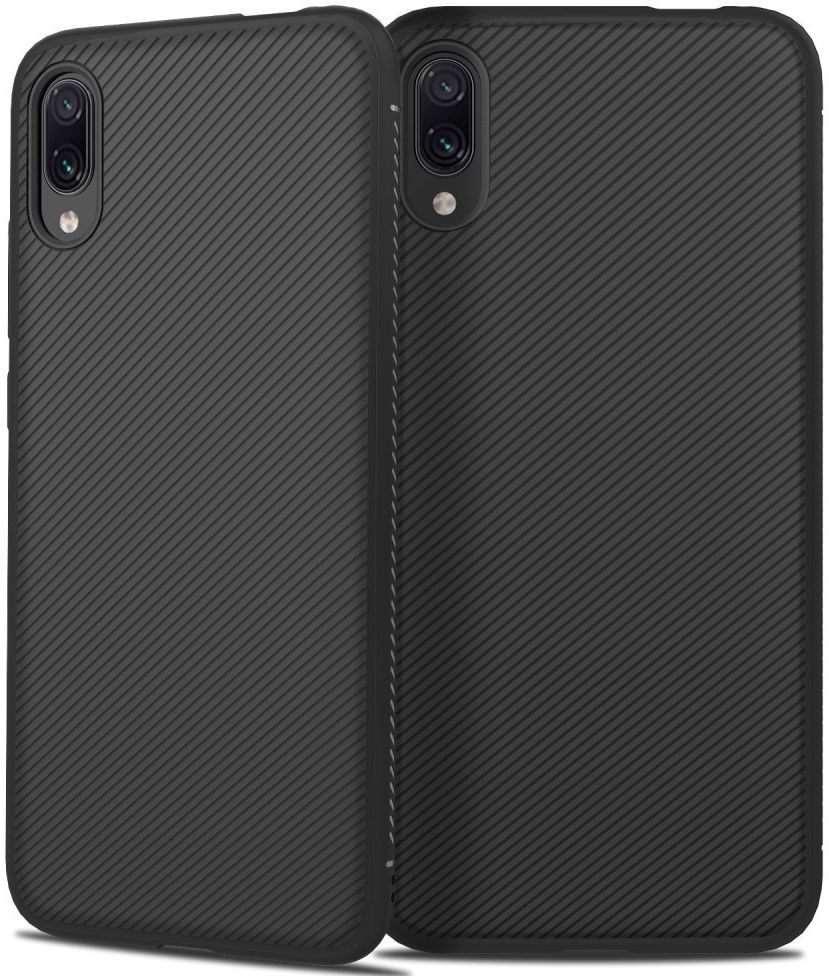 Xiaomi Mi Redmi 7A Twill Slim Texture Backcover Zwart afbeelding 4